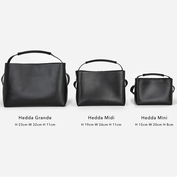 Flattered Classic Leather Bag. Scandinavian Minimalist Brand. Hedda Grande Tote. - Picture 4 of 16